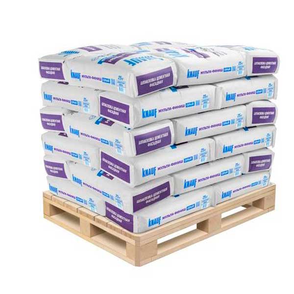 Шпаклевка цементная КНАУФ-Мультифиниш фасадная серая 25 кг — изображение 3