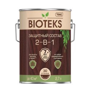 Антисептик Текс Bioteks 2-в-1 декоративный для дерева палисандр 2.7 л