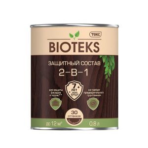 Антисептик Текс Bioteks 2-в-1 декоративный для дерева сосна 0.8 л
