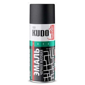 Эмаль-аэрозоль Kudo KU-1102 универсальная черная матовая 520 мл