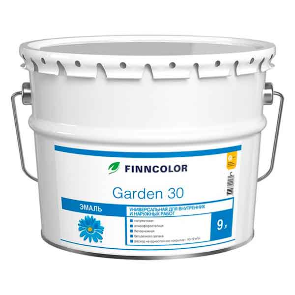 Эмаль алкидная Finncolor Garden 30 основа А полуматовая 9 л