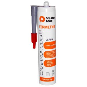 Герметик силиконовый универсальный MasterTeks PM серый 290 мл