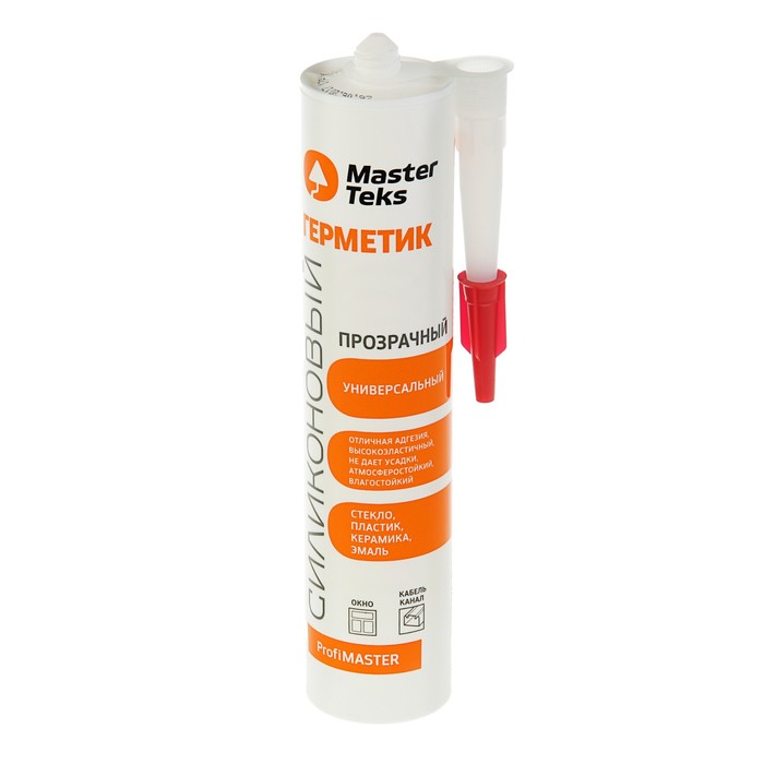 Герметик силиконовый универсальный MasterTeks PM прозрачный 290 мл