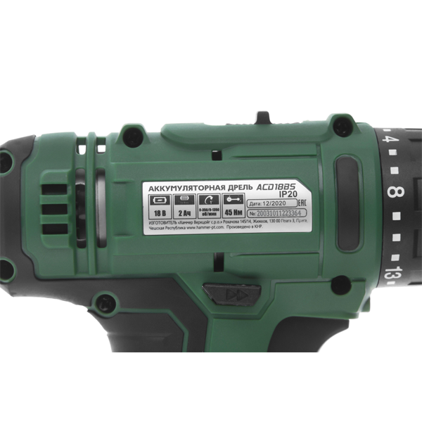 Дрель аккумуляторная HAMMER ACD18BS — изображение 3