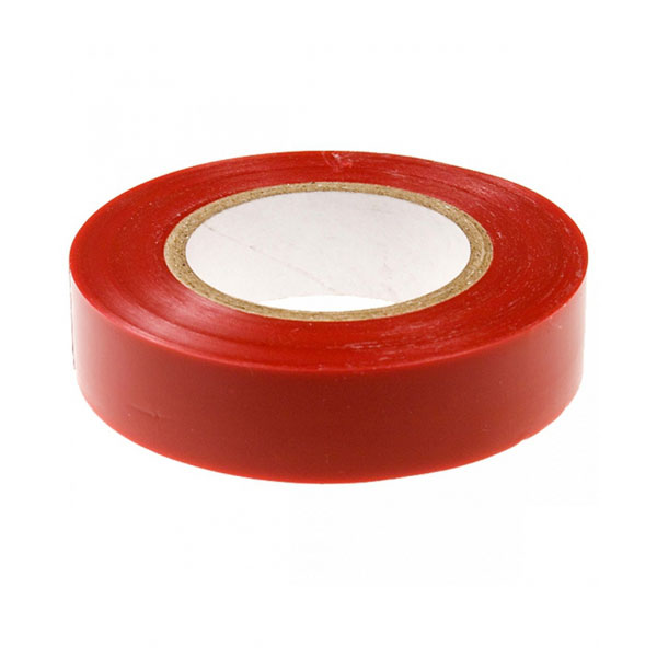 Изолента ПВХ красная 19 мм 20 м