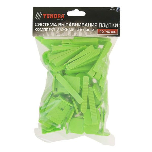 Система выравнивания плитки комплект зажим+клин 40 шт — изображение 2