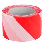 Лента сигнальная красно-белая 50 мм 200 м