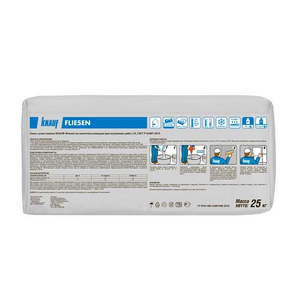Клей для плитки КНАУФ-Флизен 25 кг — изображение 2
