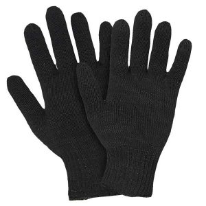 Перчатки х/б полушерсть двойная вязка черные