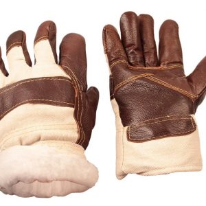 Перчатки кожаные комбинированные утепленные