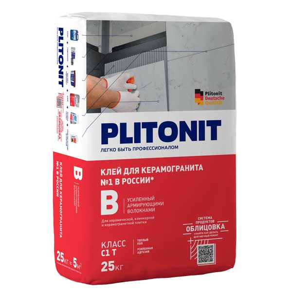 Плиточный клей Плитонит В 25 кг