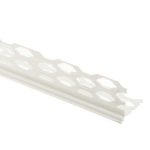 Профиль углозащитный пластиковый 25х25 мм с маяком 6 мм 3 м штукатурный