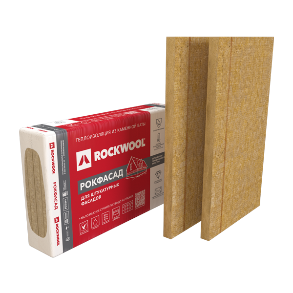 Утеплитель Rockwool Рокфасад 1000х600х50 мм 4 шт 2.4 м2 — изображение 2
