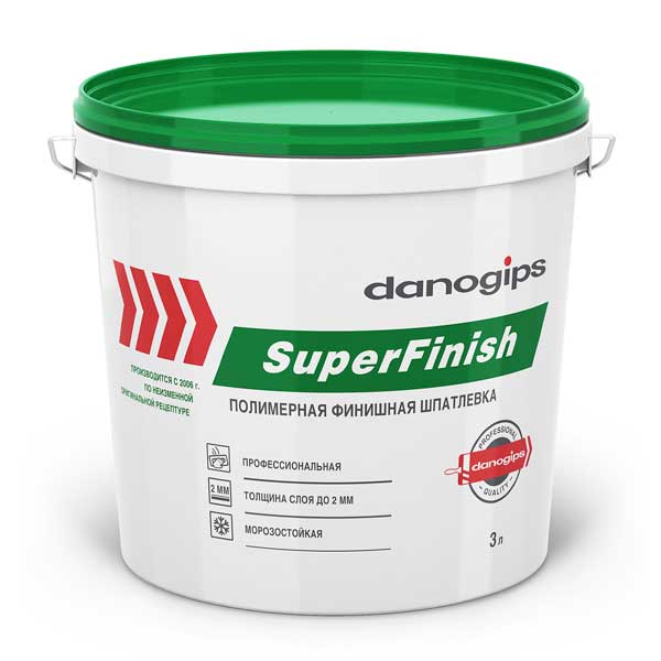Шпаклевка готовая DANOGIPS SuperFinish 17 л/28 кг — изображение 2