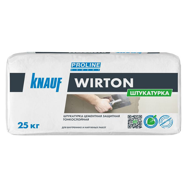Штукатурка цементная КНАУФ-Виртон фасадная 25 кг
