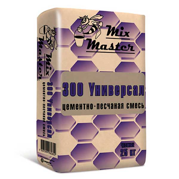 Цементно-песчаная смесь МиксМастер Универсал М300 25 кг