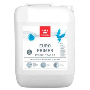 Укрепляющая акрилатная грунтовка Tikkurila Euro Primer 10 л